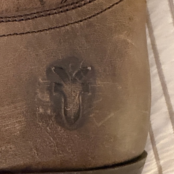 Frye Distressed Brown Western Boots - Picture 10 of 11